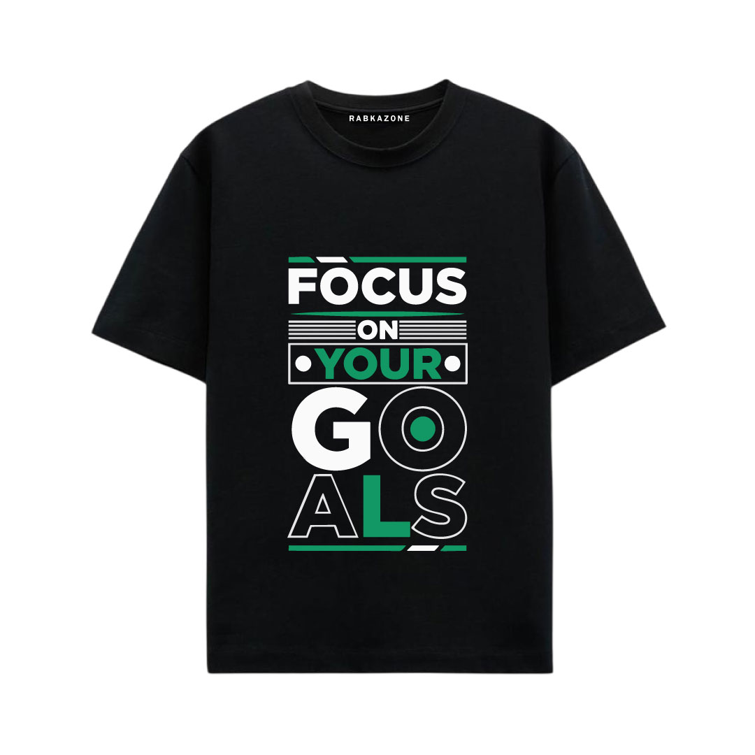 Focus In Your Goals Printed Graphic T Shirt